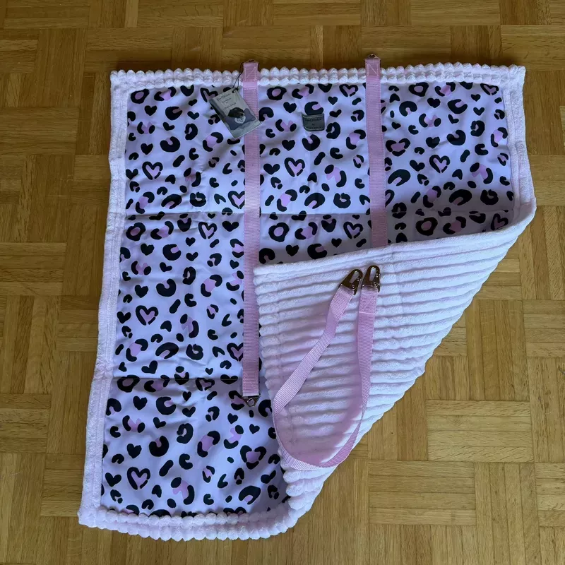 Reisedecke Leo Love Pink